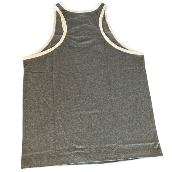 Andrew Christian Phys Ed Varsity Tank Charcoal Gray Large - Picture 3 of 13